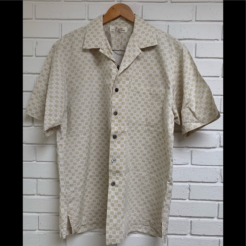 Fonte 100% Washed Silk L dressCasual Shirt Tan